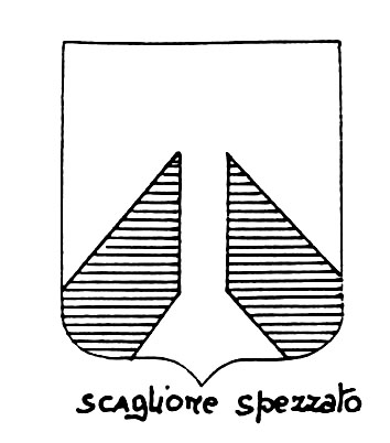 Imagen del término heráldico: Scaglione spezzato